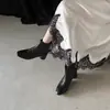 Botines Chelsea de borrego lavado, suaves y cómodos, colección invierno 2026, con tacón medio grueso, punta redonda y piel genuina, perfectos para el día a día y versátiles para varios atuendos, botines de tobillo para mujer