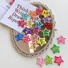 Pasador de Pelo Luminoso Lindo de Estrella Color Rojo Ciber Fluorescente Estrella de Cinco Puntas Clip Dulce Japonés BB Pasador para Flequillo