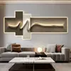Pintura Decorativa Moderna Minimalista para Sala de Estar Pintura para Parede de Fundo de Sofá de Luxo Leve Arte Abstrata Murais Estilo Silencioso