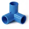 Conexões para Tubos de Água Azuis de PVC Cotovelo Direto T União Válvula de Esfera Tanque de Água Aquário Conector de Tubo de 50 mm