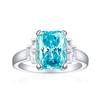 Venta caliente transfronteriza Tonglin, anillo de plata esterlina S925 para mujer con incrustaciones de fuegos artificiales, corte de flor de hielo, diamante de alto carbono, anillo de circón tesoro colorido para mujer