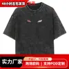 Tamanho Europeu Transfronteiriço Naruto Hip Hop Oversized Lavado Anime Camisetas m