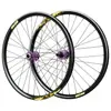 Par de rodas para bicicleta DH off-road eixo passante BOOST 110 148 roda 26 27.5 29 polegadas aro largo 39mm roxo