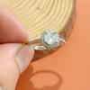 Anillo de Moda para Hombre y Mujer con Temperamento de Venta Caliente Transfronterizo de Transmisión en Vivo 2024 Micro-incrustación de Circonita Completa Conservación del Color
