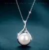 Collar de Perlas Simuladas Moda para Mujer Collar para Clavícula con Circonita para Personas Mayores Regalo del Día de la Madre Colgante de Perlas Sintéticas