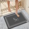 Tapete de Chão Absorvente para Banheiro de Terra de Diatomáceas Macio Tapete para Pés de Banheiro Porta de Vaso Sanitário Tapete Antiderrapante Tapete de Terra de Diatomáceas