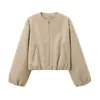 Moda femenina europea y americana transfronteriza AliExpress más vendido chaqueta bomber suave