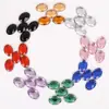 50 Accesorios de Joyería de Materiales DIY Redondos Poligonales Acrílico Cosido a Mano Diamante Agujero Doble Planos Base Diamante Acrílico Caliente