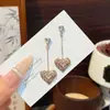 Elegantes pendientes de borla, tachuelas elegantes y chic, colgantes para orejas, hilos para orejas, pendientes versátiles de circonita de moda coreana al por mayor