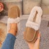 Exportação Transfronteiriça Tamanho Grande Sapatos Rasos de Algodão Novo Inverno 2025 Europeu e Americano Camurça Borda Crua Quentes Sapatos de Algodão