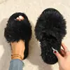 Chinelos de pelúcia de algodão transfronteiriços para mulheres, chinelos de casa internos da moda, antiderrapantes e quentes, chinelos de dedo aberto para primavera e outono para mulheres