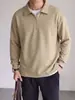 Sudadera con Capucha para Hombre de Manga Larga y Solapa Otoño 2026 Estilo Old Money Color Sólido Casual Versátil Hombre