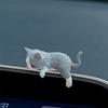 Enfeites de carro gatinho fofo boneca deitada na tela decorações de display de carro simulação de gato pequenos enfeites novo