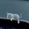 Enfeites de carro mini gato cochilando gatinho preguiçoso decoração da tela do console central espelho retrovisor boneco deitado enfeites de carro
