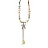 Accesorios, Joyería, Cuentas Tejidas, Nueva Cadena para Suéter Estilo Chino, Collar de Cerámica para Mujer, Lujo Ligero, Nicho, Sensación de Alta Gama, No se Desvanece