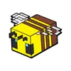 Insignias Metálicas Periféricas de Juegos de la Serie Minecraft, Decoraciones para Bolsas, Accesorios DIY, Lindos Regalos de Robot