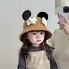 Sombreros para Niños Otoño e Invierno Nuevos Sombreros de Pescador de Lana para Hombres y Mujeres Bebé Cálido Estilo Coreano Lindo Sombrero de Palma Cuenca Sombrero de Copa