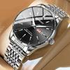Reloj para hombre, Comercio Exterior, Explosiones, Nuevo, Doble Calendario, Banda de Acero, Reloj de Cuarzo, Luminoso, Resistente al Agua, en stock, En Vivo