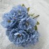 Nordic 7-handle bunting Blue Peony flor de seda decoração de casa pequeno punho flor buquê de casamento estrada chumbo flor falsa
