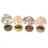 Árbol de la fortuna de citrino natural adorno pequeño, rosa-morado, trae buena fortuna, ideal para la oficina, escritorio o espacio de trabajo, un regalo creativo para la sanación y el bienestar