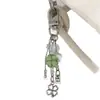 Lanyard Acumulable de Trébol de Cuatro Hojas de la Suerte, Cuentas Hechas a Mano, Funda para Teléfono Celular Casera con Corazón Girly, Colgante para Bolsa de Cámara, Colgante
