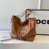 Moda simples Crossbody Tote Bag Feminino Internet Moda Bolsa Feminina 2024 Nova Casual Canvas Bag Grande Capacidade Shoulder Bag
