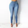 Jeans para mujer de Amazon WISH AliExpress, estilo europeo y americano, de cintura alta, tipo lápiz