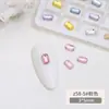 Estilo Ins Mini Color Caramelo Octágono Strass de Fondo Plano Decoraciones para Uñas Decoración de Uñas de Vidrio Color Mixto al por Mayor Strass