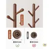 Cabideiro de Madeira Maciça, Cabideiro de Chão, Cabide de Roupa Doméstico para Quarto, Varal de Roupas Infantil para Entrada, Cabideiro de Bolsa de Chão com Armazenamento