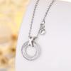 Qiao Lanxuan Singapur - Collar con anillo de fritillaria blanca para mujer, cadena de clavícula con lazo, joyería de marca de moda simple, suministro en vivo