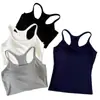 Camisola de Espalda Versátil Estilo Coreano Puro Deseo Yoga Casual con Almohadilla en el Pecho Espalda Sexy Hermosa Prenda Exterior Camisola Interior para Mujer