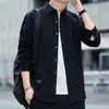 Camisa Chaqueta de Trabajo de Manga Larga Lavada de Algodón para Hombre al por Mayor Primavera y Otoño Camisa Casual Ropa para Hombre