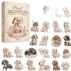 Calendário do Advento de Natal 2026 Calendário do Advento Dachshund de Natal Caixa Surpresa