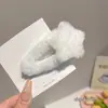 Pinza para el Cabello de Peluche Estrella para Mujer, Pinza Lateral para Flequillo, Pinza Bb Grande, Pasador Lindo para Niños, Accesorio para el Cabello, Estilo Dulce de Otoño e Invierno