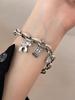 Pulsera retro con cierre para presbicia Estilo de Año Nuevo rica moda nacional personalidad estilo ins pulsera con colgante hip hop envejecido