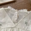 INS Verão Fino Colete Bordado Roupas de Coelho Bolsa Roupas de Pum Bebê Feminino Bolha Manga Curta Camisa Base