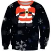 Camisa de cuello alto para Otoño e Invierno de Halloween Suéter Casual para Hombre Suéter con Impresión Digital 3D Calavera Ropa para Adultos y Niños Navidad