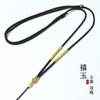 Cuerda trenzada de aleación con colgante de capullo de loto, longitud ajustable, colgante de jade, cuerda fina, cordón, collar al por mayor