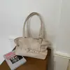 Bolsa de Ombro Retro de Luxo Feminina 2026 Nova Grande Capacidade Bolsa de Ombro Melaninada Bolsa Tote Nicho para o Dia a Dia