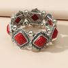 Pulsera elástica de ojo de caballo de resina con incrustaciones retro personalizada de venta caliente transfronteriza, pulsera simple de moda, joyería de tendencia
