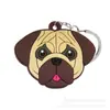 Animal Perro Gato Llavero de PVC Anillo de Llavero Cadena de Llaves Colgante Anillo de Llavero Llave de Coche