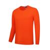 Actividad en grupo playera impresión imagen-260g algodón peinado liso cuello acanalado rojo naranja cuello redondo manga larga playera
