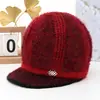 Gorro de Invierno para Mujeres de Mediana Edad y Mayores Abuela Mamá Persona Mayor Gorro Cálido Más Terciopelo Protección contra el Frío Lana Gorro de Punto para Señora Mayor