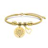 Pulseira Europeia e Americana transfronteiriça aço inoxidável presente boas amigas amigas etiqueta osso de cobra presente de feriado gravação pulseira de aço titânio