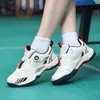 Tênis Esportivo de Cano Baixo para Homens e Mulheres, com Solado Macio Antiderrapante e Resistente ao Desgaste, Sapatos para Treinamento Abrangente ao Ar Livre e Badminton com Botões Giratórios