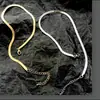 Joia transfronteiriça europeia e americana nova simples discreta corrente curta para clavícula tipo lâmina corrente osso de cobra achatado colar