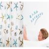 Cortina de Ducha Impermeable al por Mayor Moda Estampado de Estrella de Mar Engrosada Peva Cortina de Baño Cortina de Puerta Divisor Se Puede Dropshipping