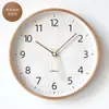Reloj de Pared Estilo Japonés Reloj de Cuarzo Sala de Estar Hogar Reloj Sencillo Reloj de Pared Estilo Madera Moderna Reloj de Pared Silencioso