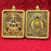 Thangka do Tibete Montanha Wutai Dragão Wuye caixa de gabu estéreo de cobre puro pingente de oito guardiões preto e dourado atacado