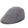 Gorra retro para hombre, boina a cuadros de otoño e invierno, gorra coreana de mediana edad, gorra progresiva informal Joker, venta al por mayor